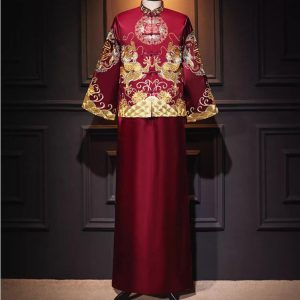 Xiuhe Clothing Men's 2024 New Chinese Wedding Groom Reception and Toast Dress Large Tang Dress Dragon and Phoenix Coat Spring